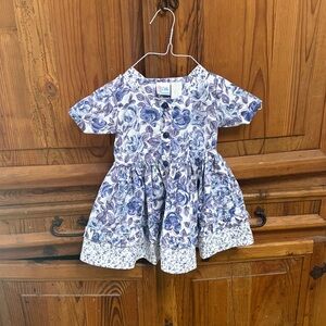 Little precious Purple Floral Cotton Dress for Girls